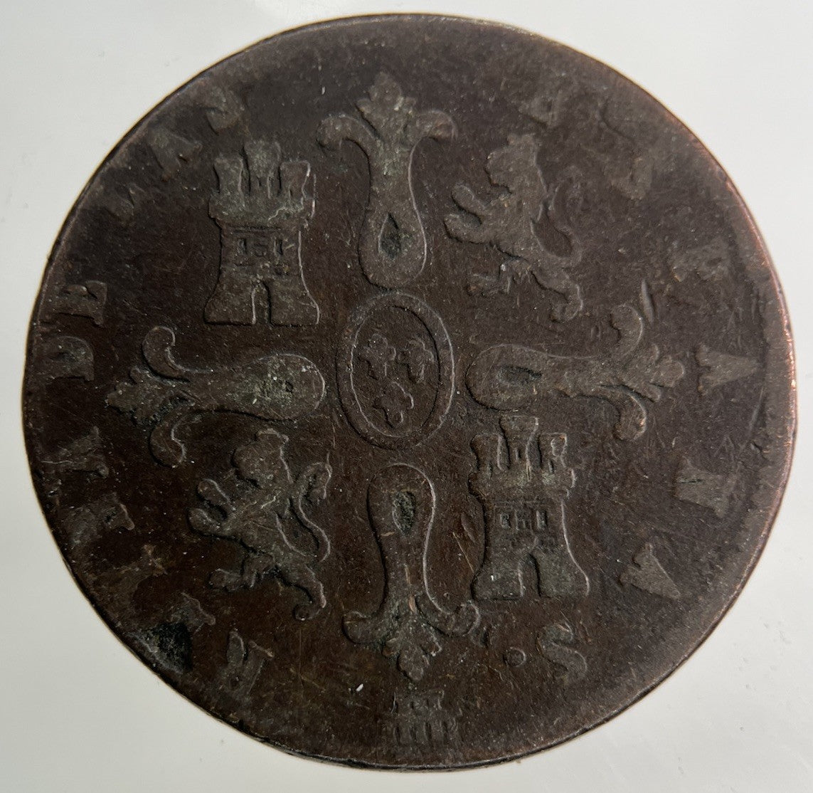 1844 Spain 8 Maravedis Coin | Collectable Grade