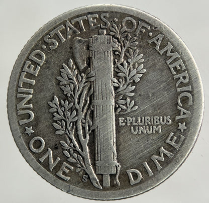 1917 - S US USA Mercury Dime Silver Coin | Collectable Grade