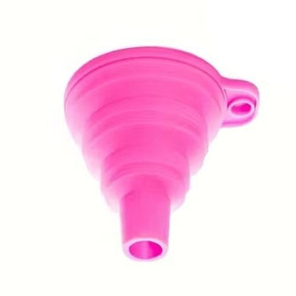 1pc Pink Silicone Collapsable Funnel Kitchen for Water Bottle Liquid Transfer