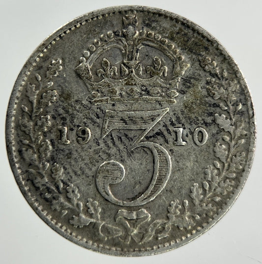 1910 Edward VII Threepence Silver Coin | Collectable Grade