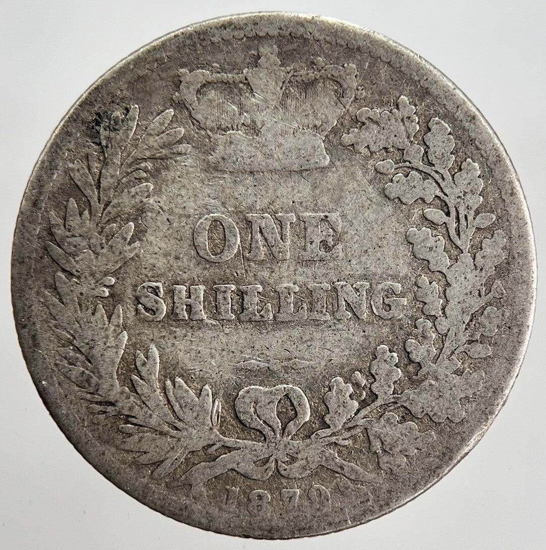 1879 Victoria Shilling Silver Coin | Fair Grade | a2458