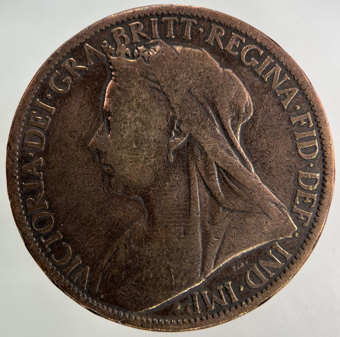 1901 Cleaned Victoria One Penny Coin | Collectable Grade