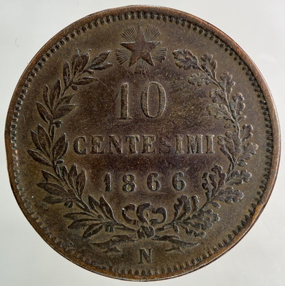 1866 Italy 10 Centesimi Coin | Collectable Grade