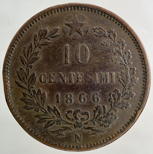 1866 Italy 10 Centesimi Coin | Collectable Grade