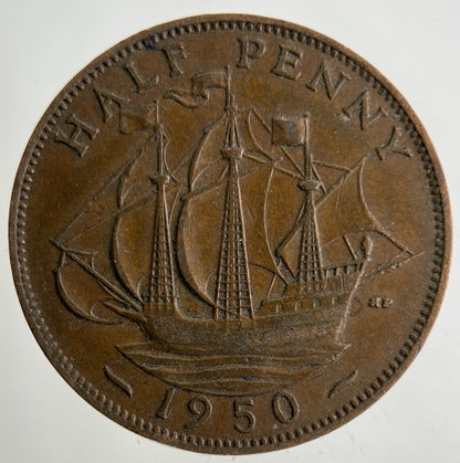 1950 George VI Half - Penny Coin | Collectable Grade