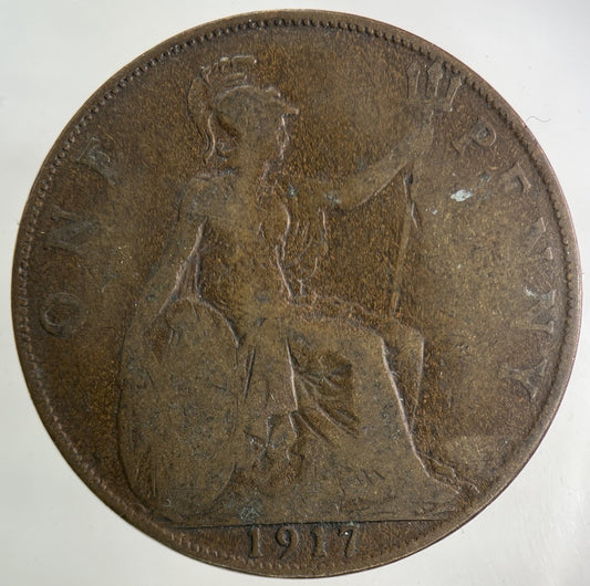 1917 George V One Penny Coin | Collectable Grade