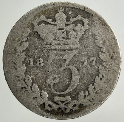 1877 Victoria Threepence Silver Coin | Collectable Grade