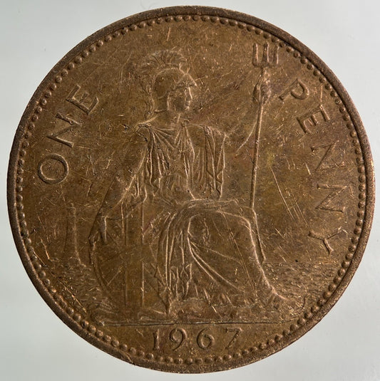 1967 Elizabeth II 2nd One Penny Coin | Collectable Grade