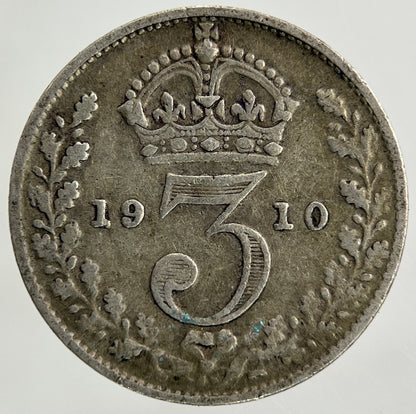 1910 Edward VII Threepence Silver Coin | Fine Collectable Grade