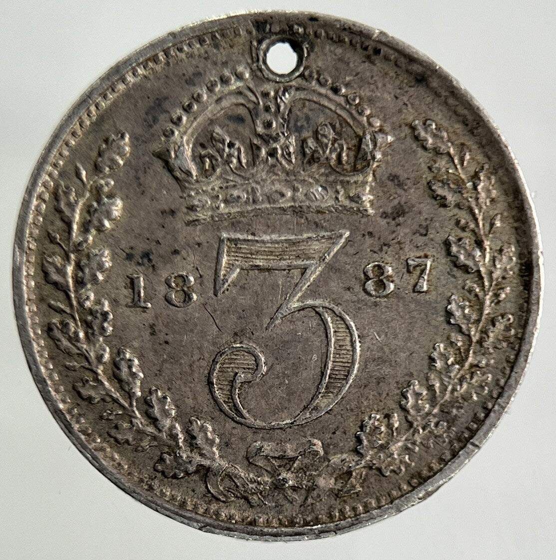 1887 Victoria Threepence Silver Coin | Very High Grade