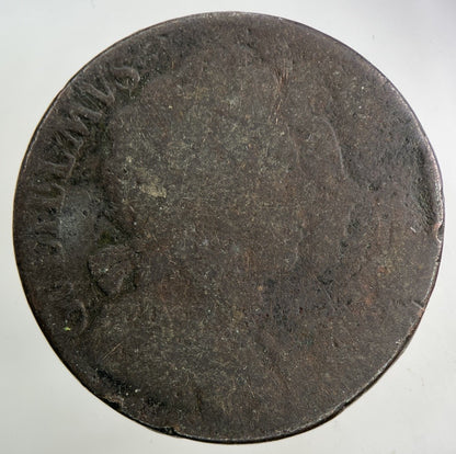 1694 William III 3rd & Mary Half - Penny Coin | Fair Grade