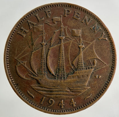 1944 George VI Half - Penny Coin | Fine Collectable Grade