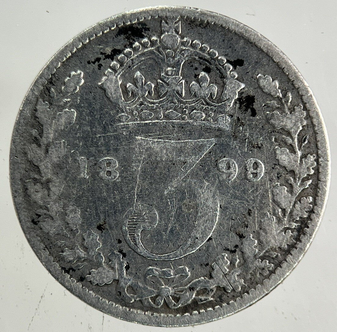 1899 Victoria Threepence Silver Coin | Collectable Grade
