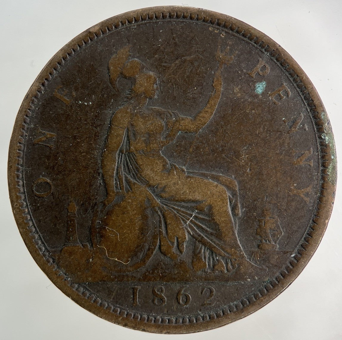 1862 Victoria One Penny Coin | Collectable Grade