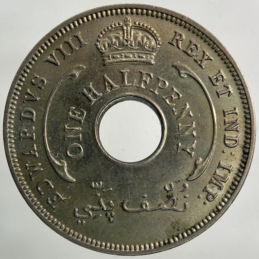 1936 West Africa Half - Penny Coin | Very Fine Grade