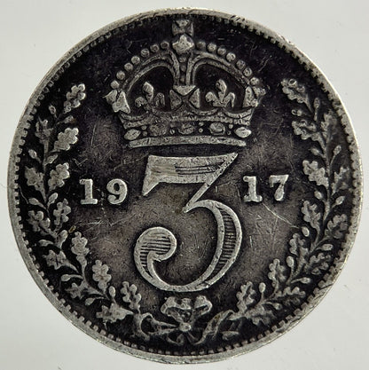 1917 George V Threepence Silver Coin | Fine Collectable Grade