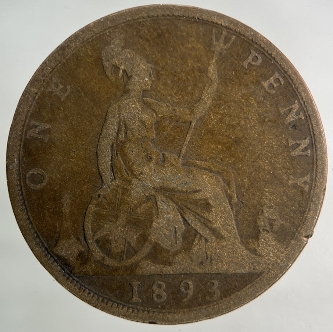 1893 Victoria One Penny Coin | Collectable Grade