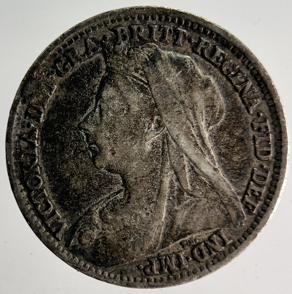 1896 Veiled Head Victoria Threepence Silver Coin | Collectable Grade | a4020