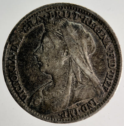 1896 Veiled Head Victoria Threepence Silver Coin | Collectable Grade | a4020