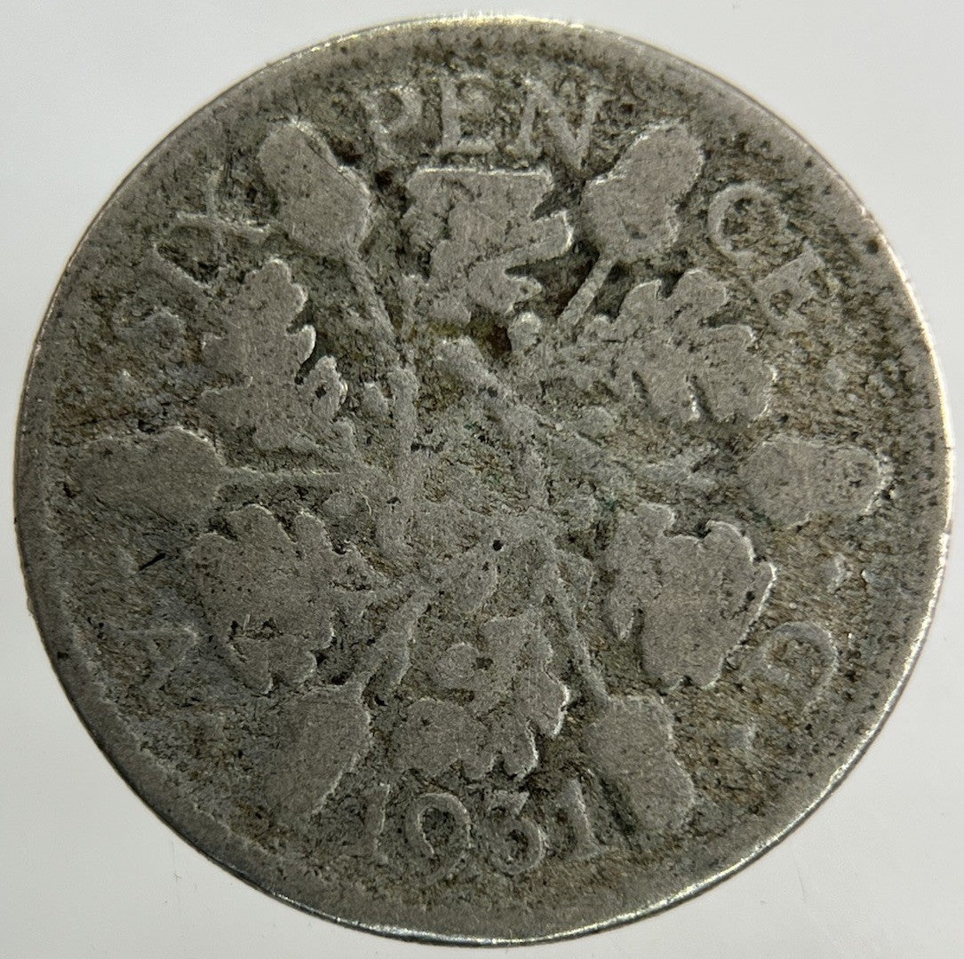 1931 George V Sixpence Silver Coin | Fair Grade