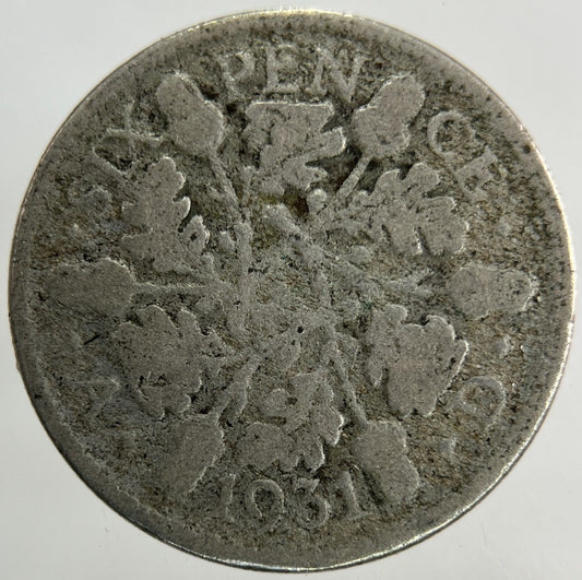1931 George V Sixpence Silver Coin | Fair Grade