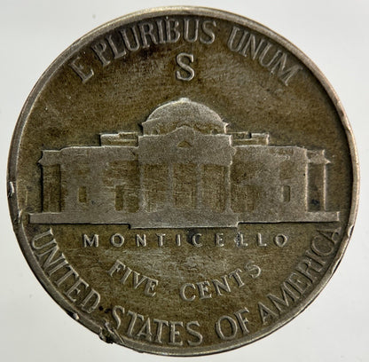 1943 - S US USA War Nickel Silver Coin | Fine Collectable Grade