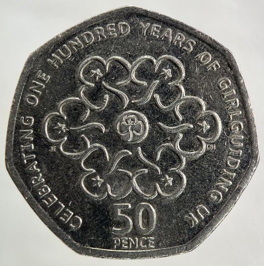 2010 100 Years Of Girl - Guiding 50p Fifty - Pence Coin | Collectable Grade