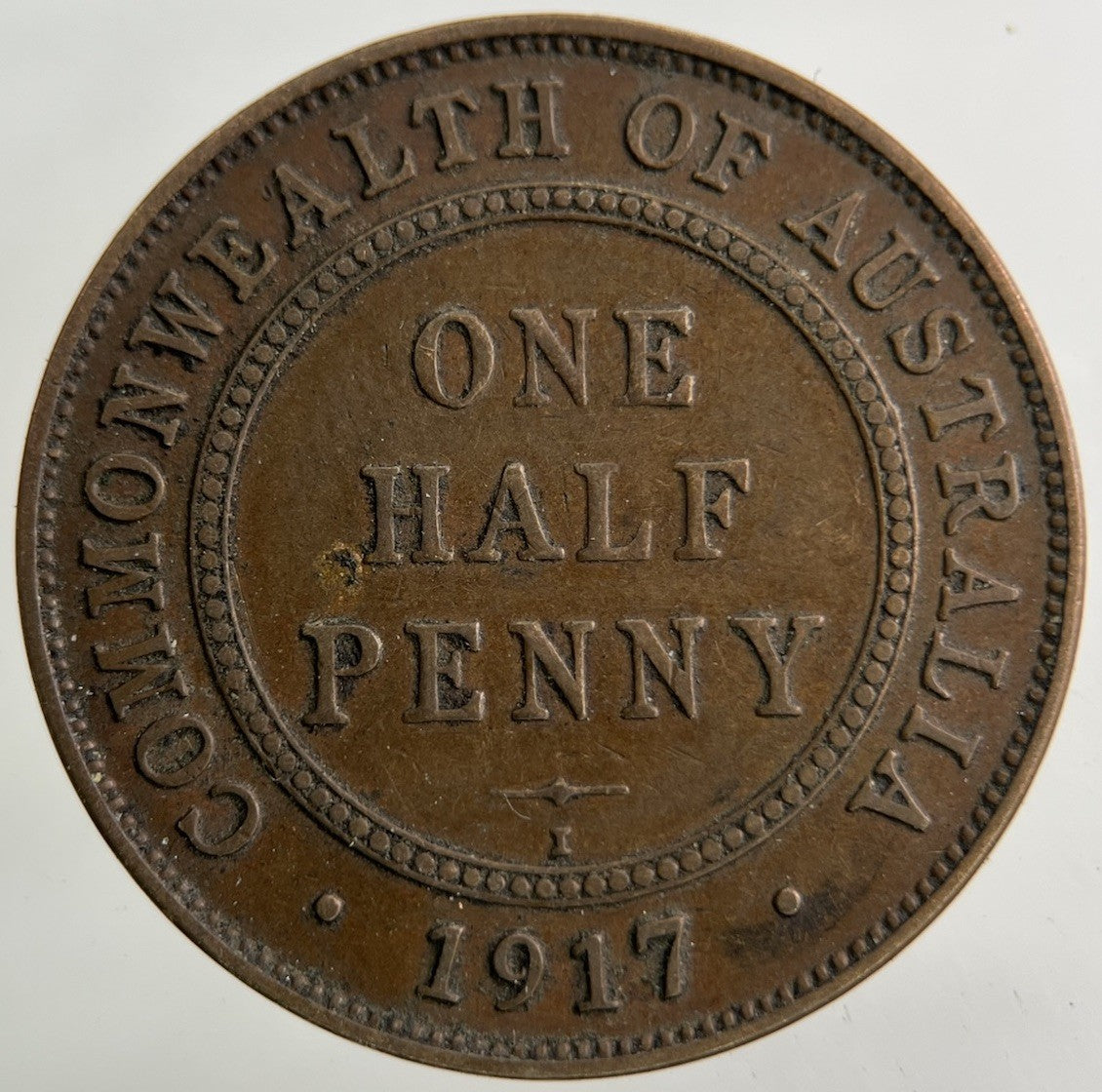 1917 Australia Half - Penny Coin | Fine Collectable Grade