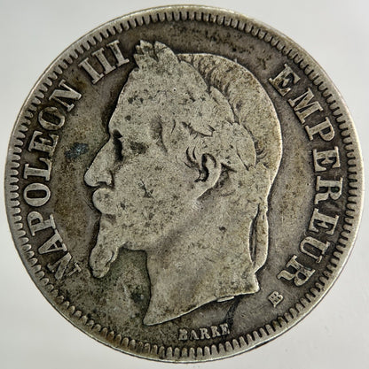 1869 France 2 Francs Silver Coin | Collectable Grade