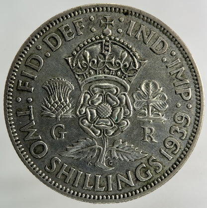 1939 George VI Florin Silver Coin | Fine Collectable Grade