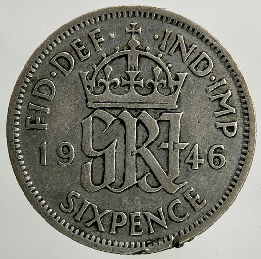 1946 George VI Sixpence Silver Coin | Collectable Grade