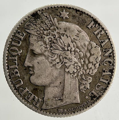 1873 France 50 Centimes Silver Coin | Fine Collectable Grade