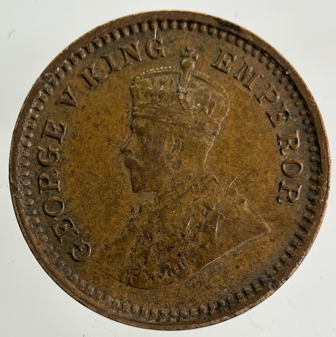 1918 India 1/12 Anna Coin | Fine Collectable Grade