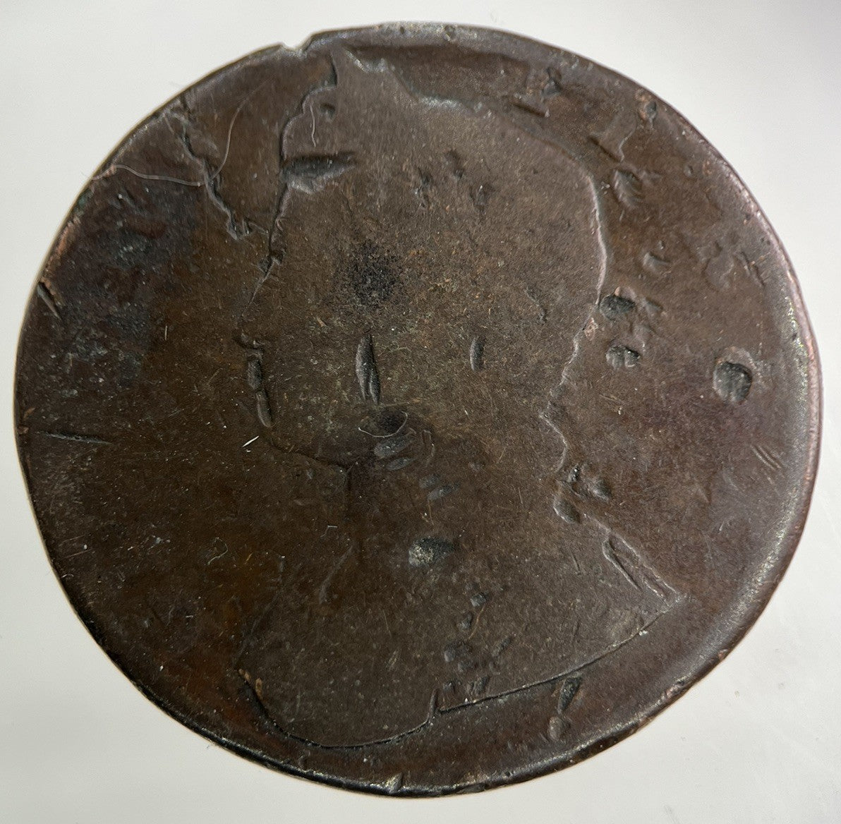 British George II 2nd Half - Penny Coin | Fair Grade
