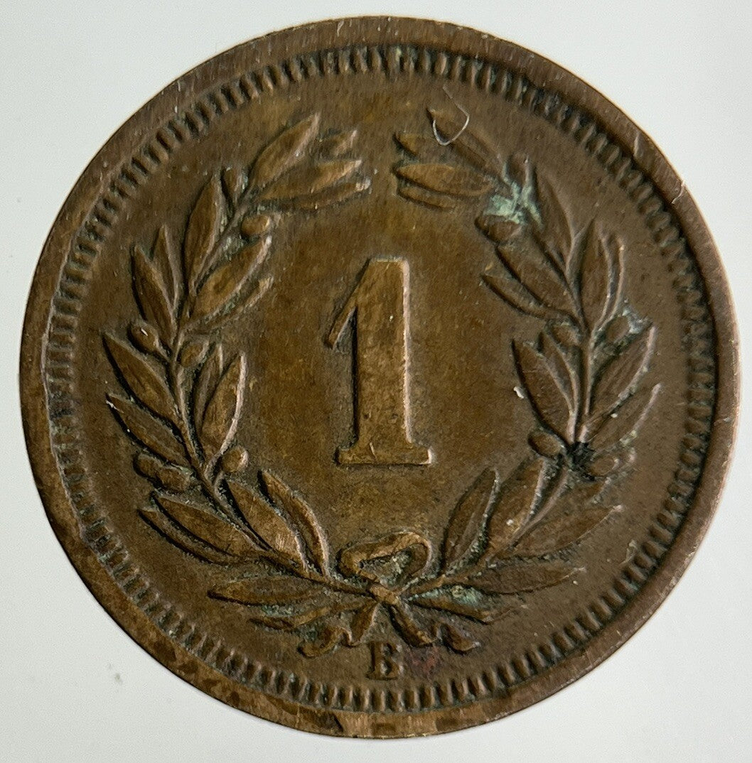 1937 Switzerland Swiss 1 Rappen Coin | Fine Collectable Grade