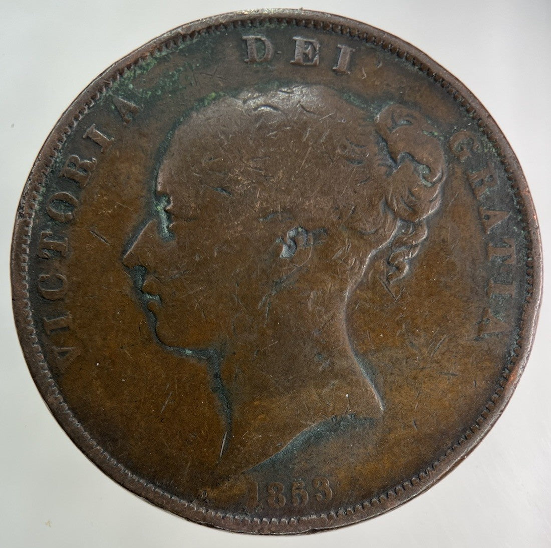 1853 Victoria One Penny Coin | Collectable Grade