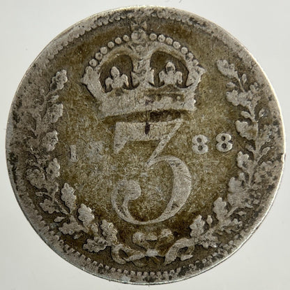 1888 Victoria Threepence Silver Coin | Collectable Grade