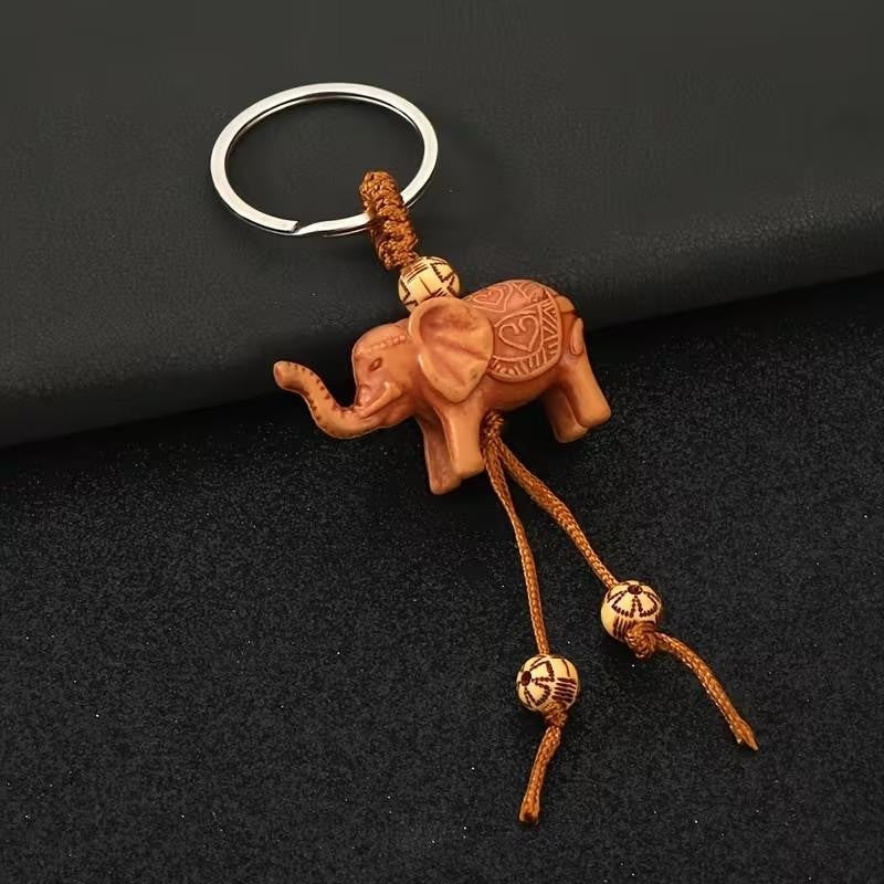 Mini Safari Elephant Wildlife Keyring Premium Keychain Gift UK