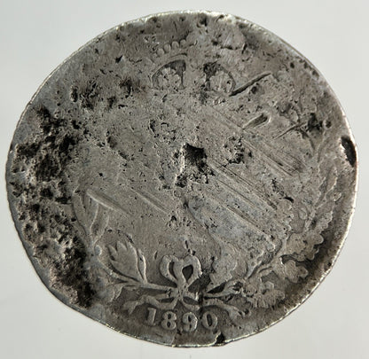 1890 Victoria Sixpence Silver Coin | Fair Grade