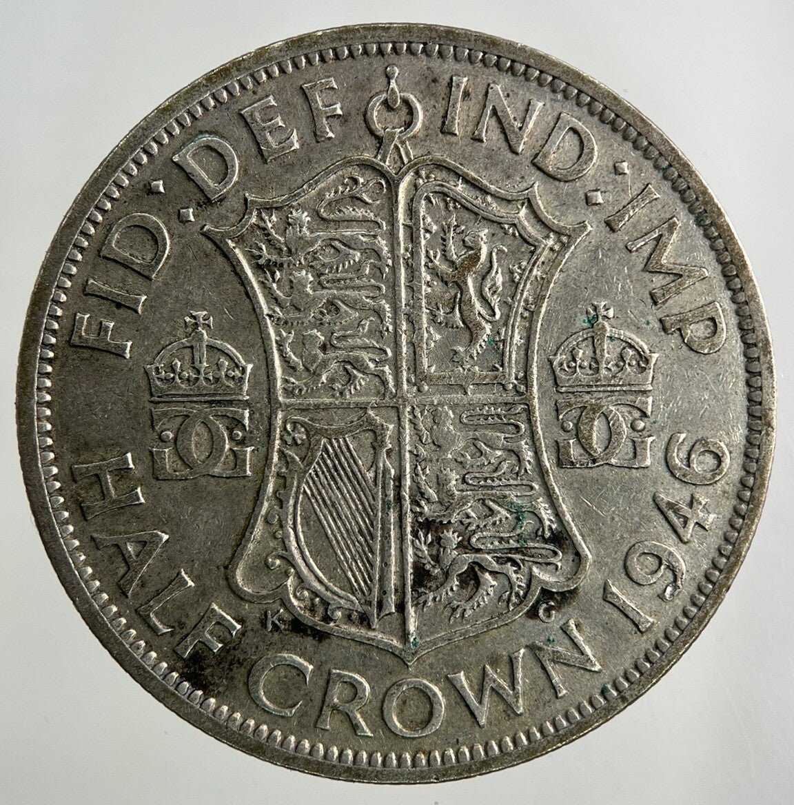 1946 George VI Half - Crown Silver Coin | Fine Collectable Grade