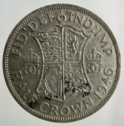 1946 George VI Half - Crown Silver Coin | Fine Collectable Grade