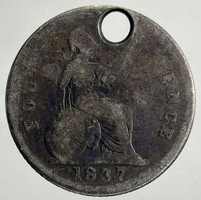 1837 William IV Groat Four - Pence Silver Coin | Collectable Grade