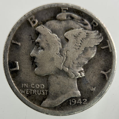 1942 US USA Mercury Dime Silver Coin | Collectable Grade