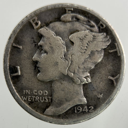 1942 US USA Mercury Dime Silver Coin | Collectable Grade