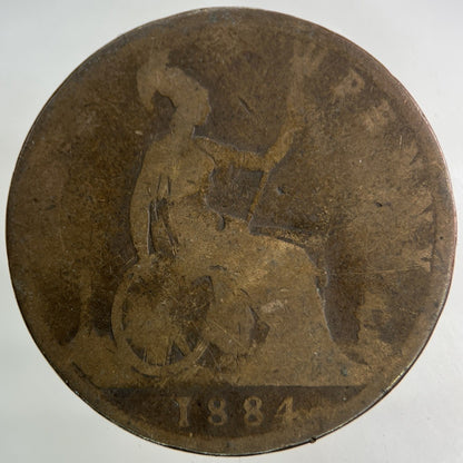 1884 Victoria One Penny Coin | Collectable Grade
