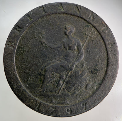 1797 George III 3rd Cartwheel One Penny Coin | Fine Collectable Grade