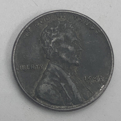 1943 US USA Lincoln Wheat One Cent | American Steel Coin | Fine Grade | a521