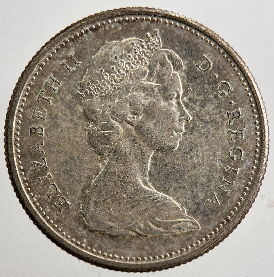 1966 Canada 25 Cents Silver Coin | Very High Grade | a5508
