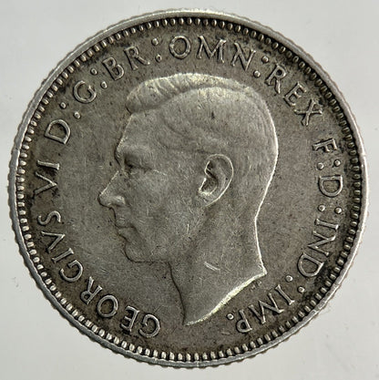1943 - D Australia Sixpence Silver Coin | Very High Grade