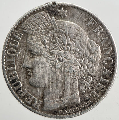 1891 France 50 Centimes Silver Coin | Fine Collectable Grade